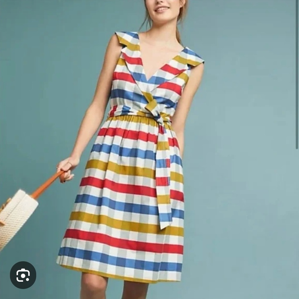 Colorful Striped Sleeveless Dress